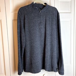 Nautica Men’s Gray Speckled Long Sleeve Quarter Zip Sweater Size XL